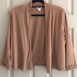 Tan Bar III faux suede blazer